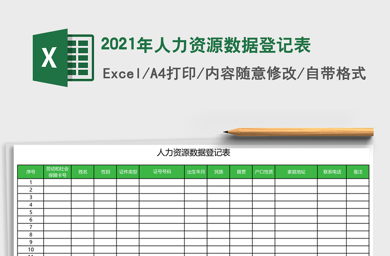 2025年人力资源数据登记表