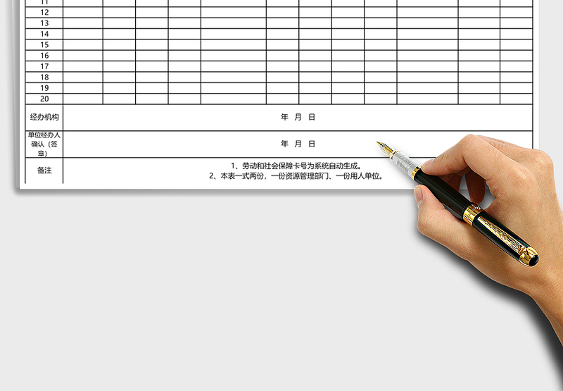 2025年人力资源数据登记表