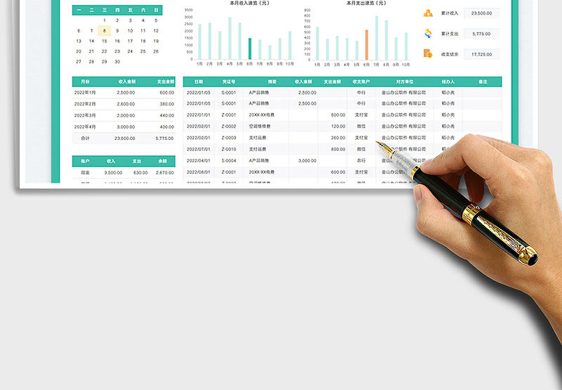 2025财务出纳现金日记账免费下载
