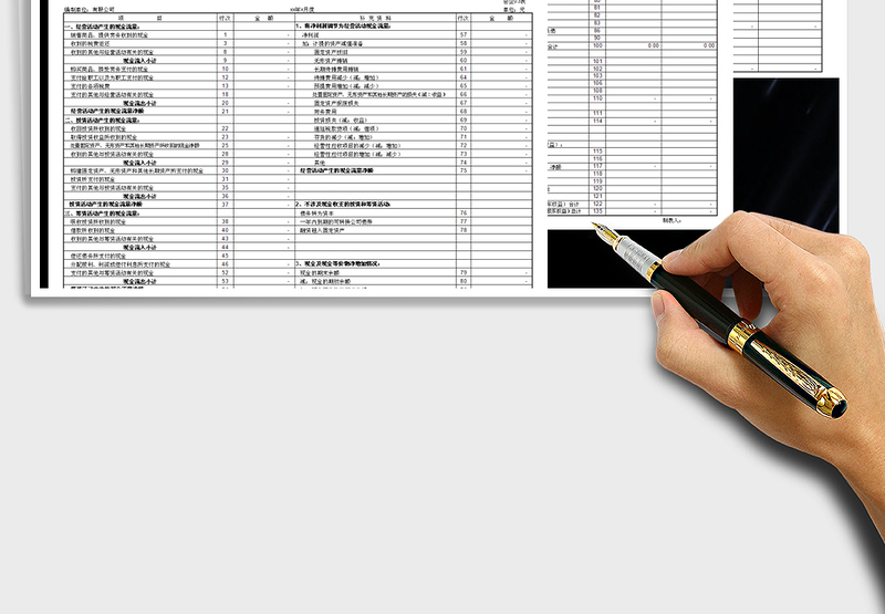 2024年现金流量表-自动生成模板(最全全套表)