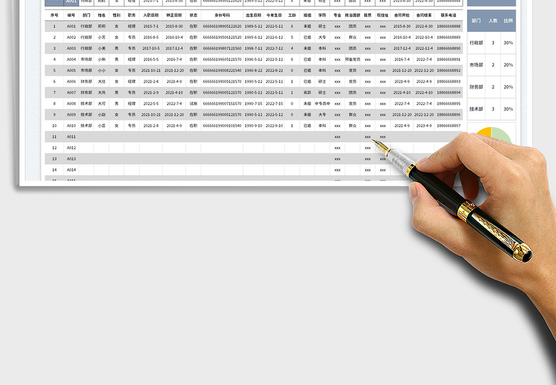2025企事业单位人事管理智能统计查询表免费下载