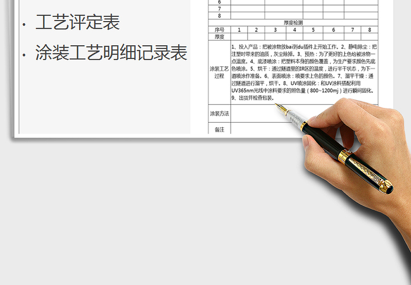 2025年涂装工艺评定记录表