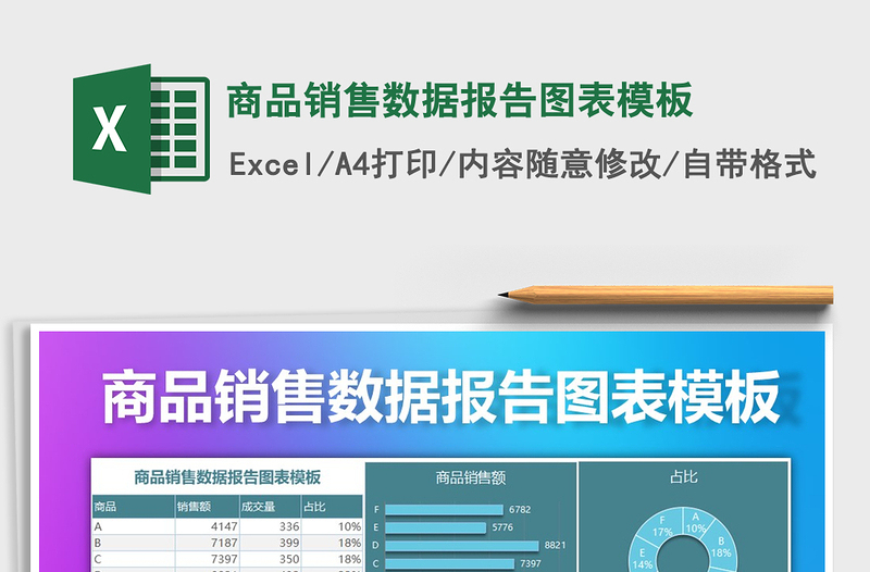 2025年商品销售数据报告图表模板