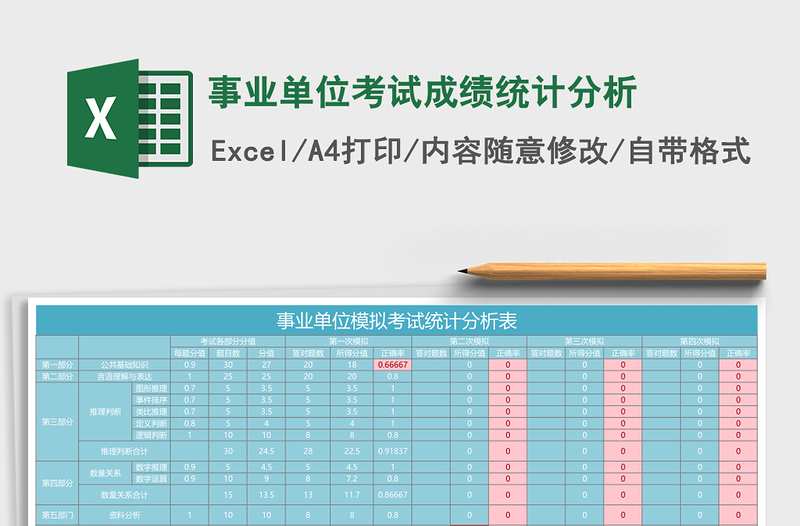 事业单位考试成绩统计分析
