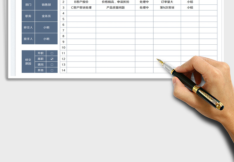2025工作交接清单免费下载