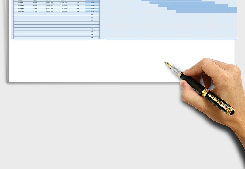 实用项目流程甘特图Excel表格