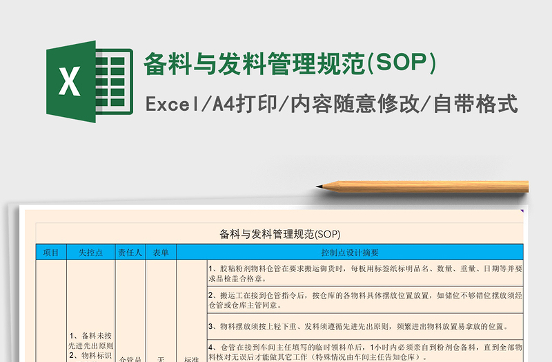 2025备料与发料管理规范(SOP)免费下载