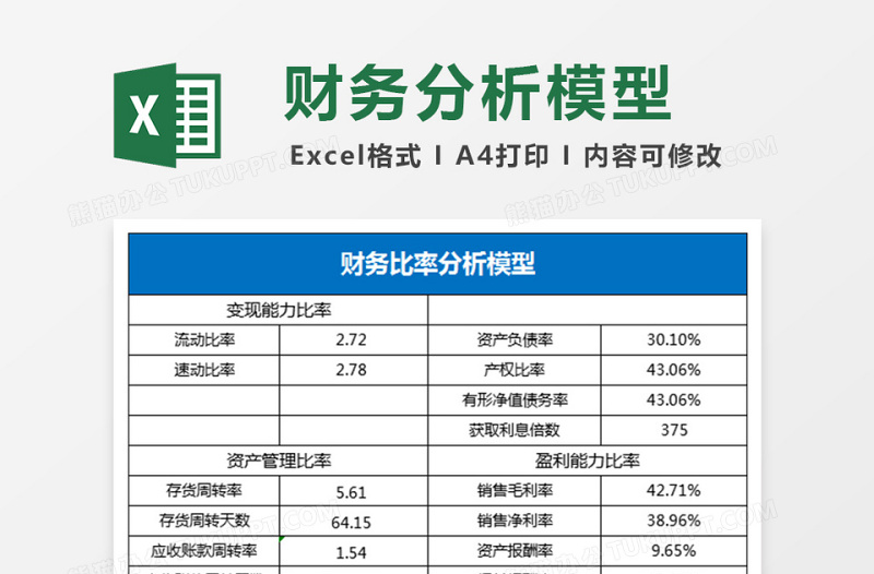 财务分析管理excel模板