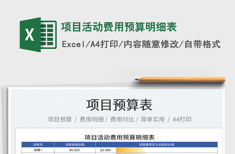 2025项目活动费用预算明细表免费下载