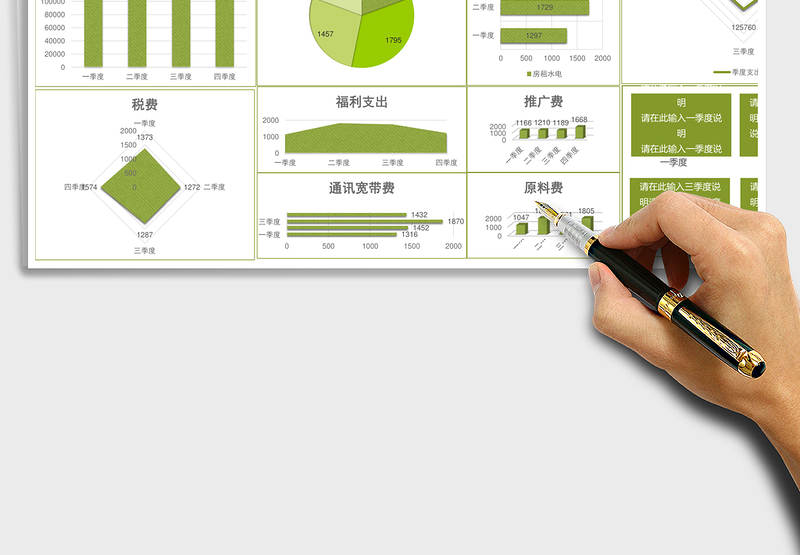 可视化公司财务支出分析图下载