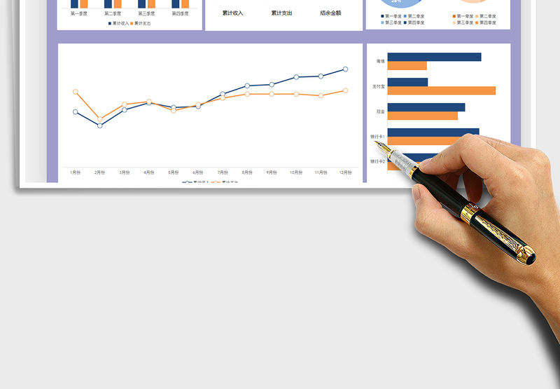 2025财务报表-收入支出记账表免费下载
