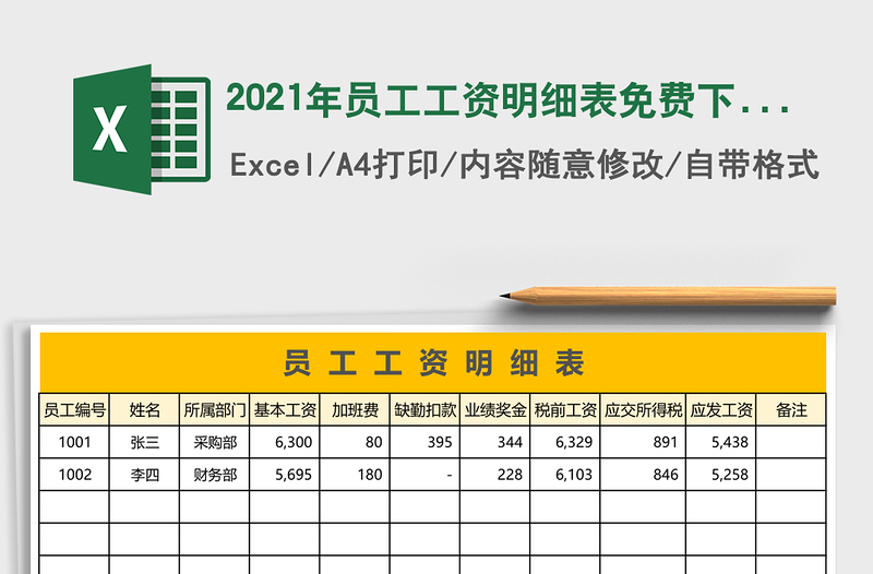 2025年员工工资明细表