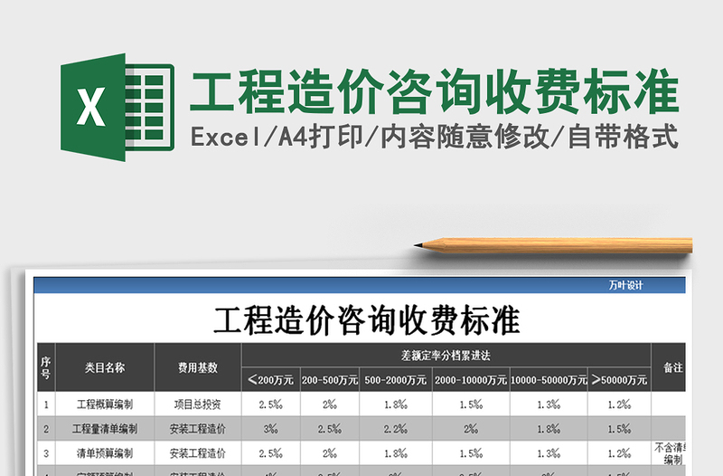 工程造价咨询收费标准