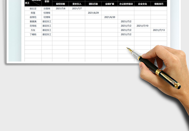 2025行政管理公司员工培训安排表免费下载