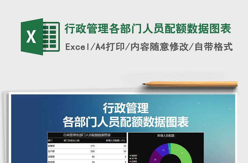 2025年行政管理各部门人员配额数据图表免费下载