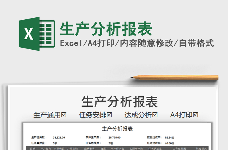 2025生产分析报表免费下载