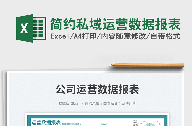 2025简约私域运营数据报表免费下载