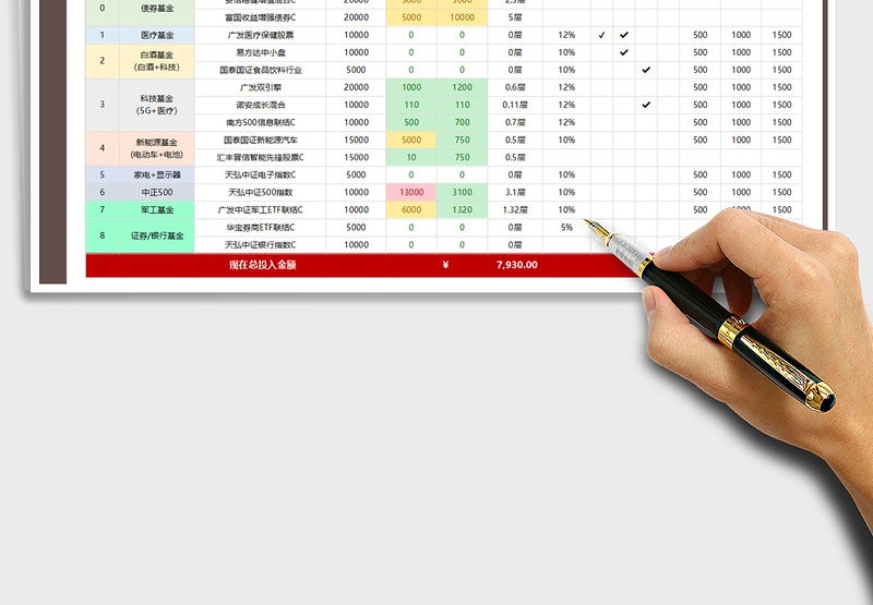 2024年基金理财表格工具免费下载