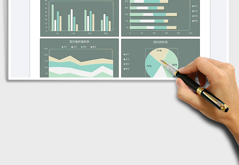 2025简约风格同系列图表免费下载