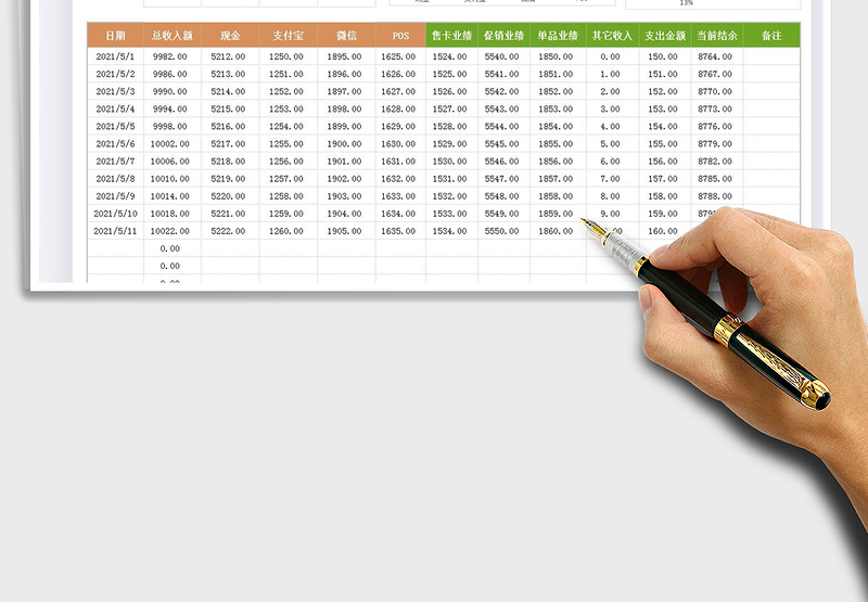 2025现金记账表免费下载