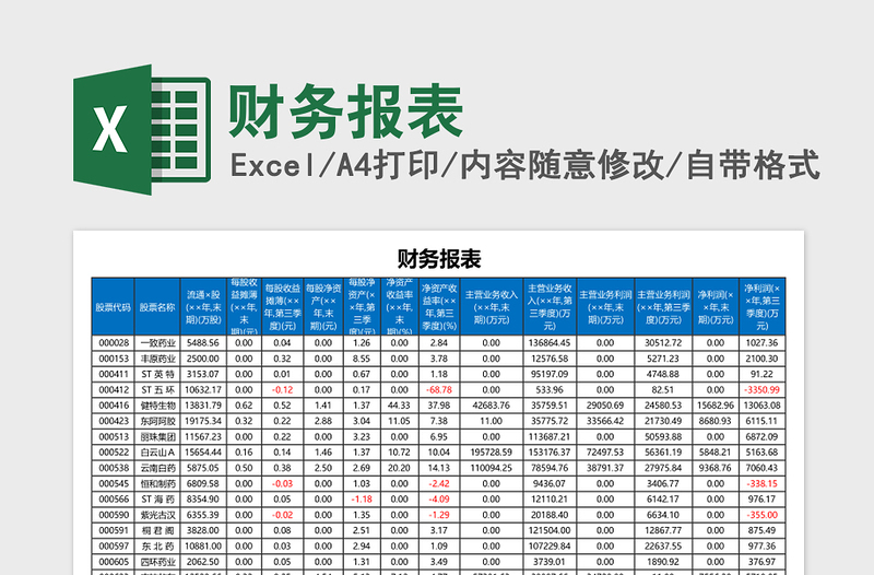 2025财务报表excel模板