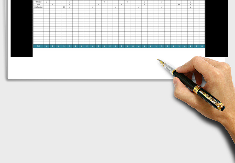 2025年一周排班表（早中晚班，自动统计上班人数）免费下载