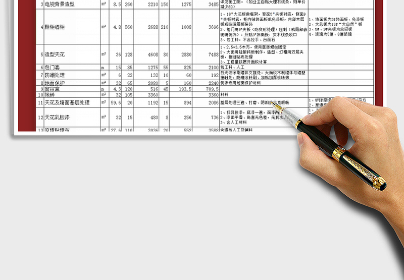 2024年装修工程预算报价表(全自动）免费下载