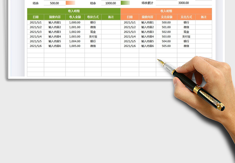 2025财务管理现金收支明细表免费下载