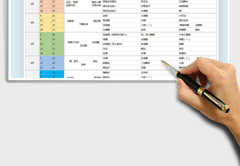 2025年舞蹈班教学进度表