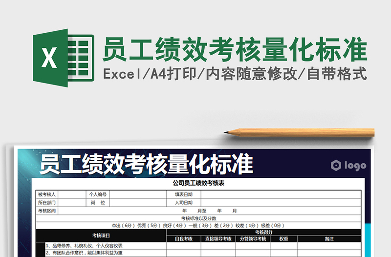 2025年员工绩效考核量化标准