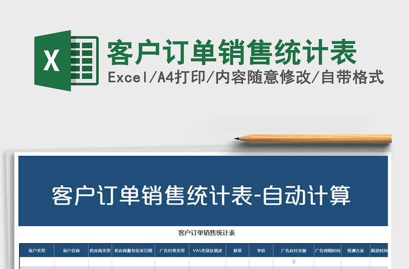 2025年客户订单销售统计表