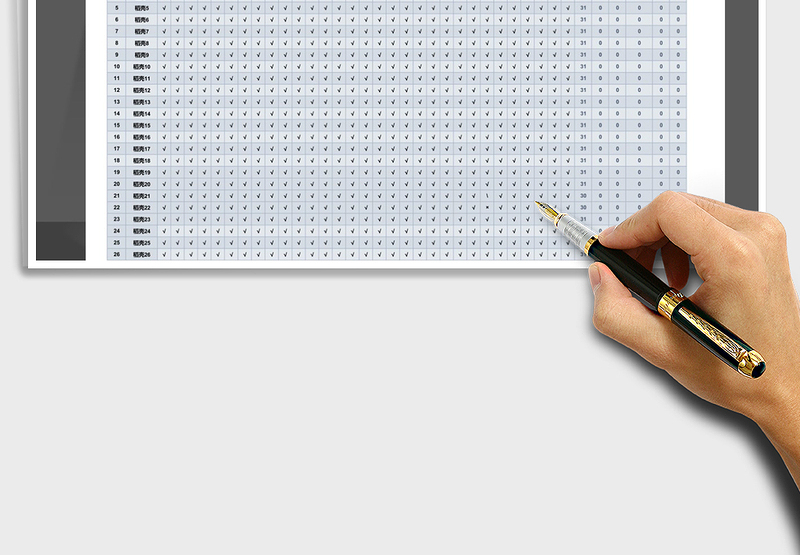 2025年简洁易用月度考勤表