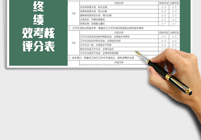 2025年年终绩效考核全方位评分表(打印)