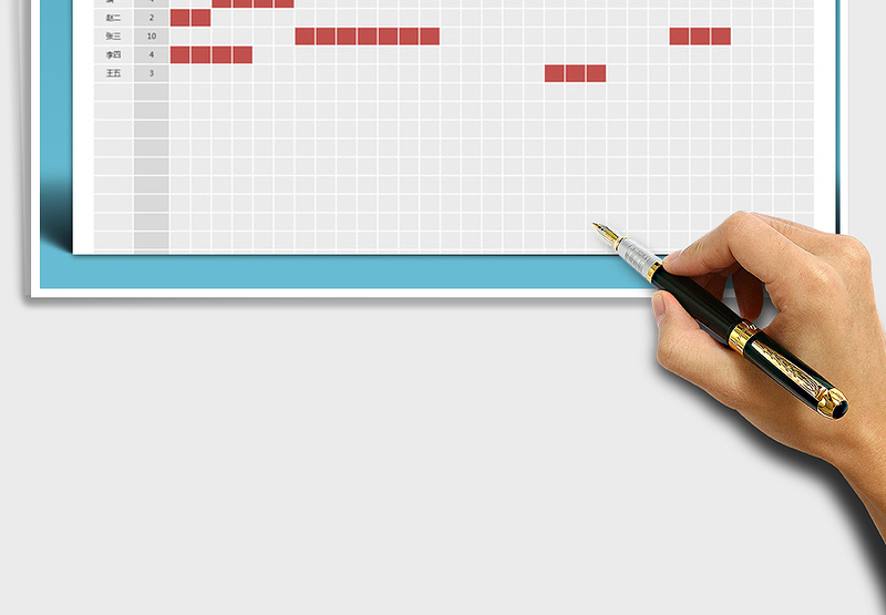 2025年考勤表-工时记录表-签到统计表-出勤记录表