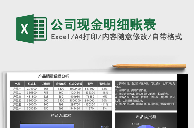 2025公司现金明细账表excel模板