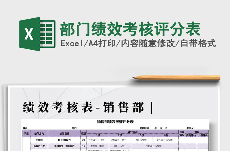 2025年部门绩效考核评分表