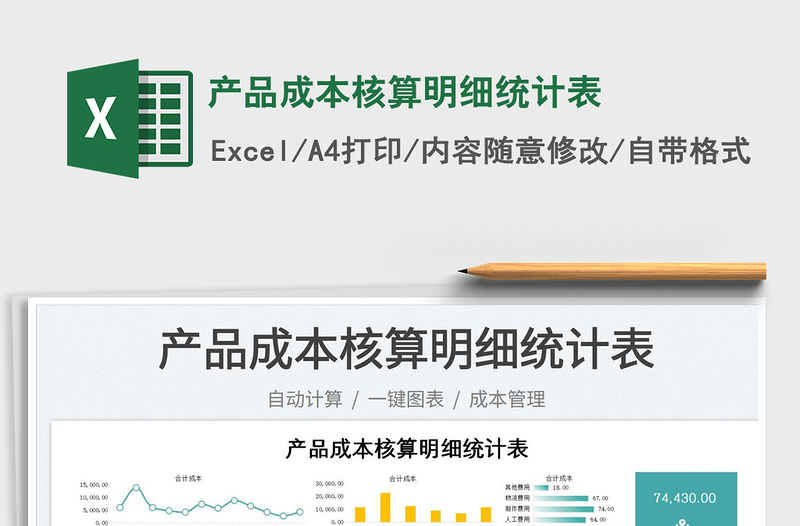 2025产品成本核算明细统计表免费下载