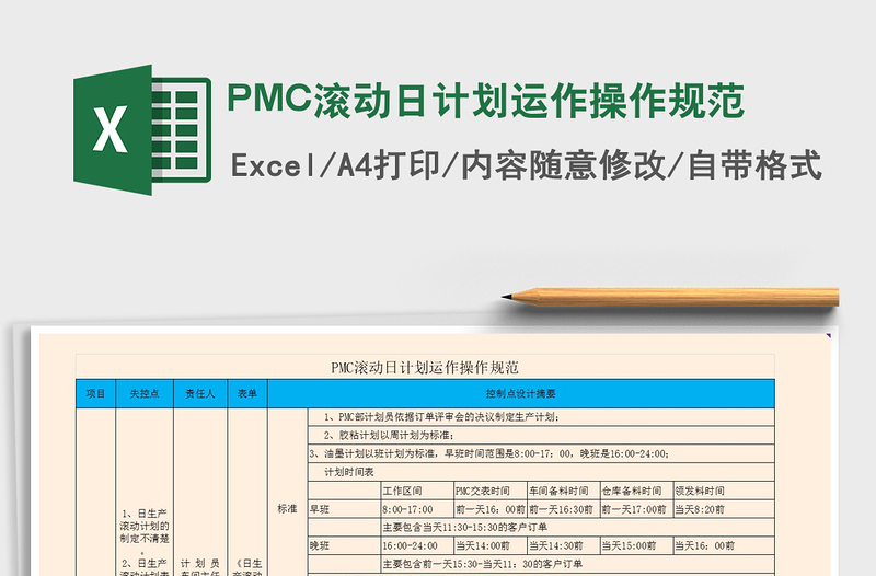 2025PMC滚动日计划运作操作规范免费下载