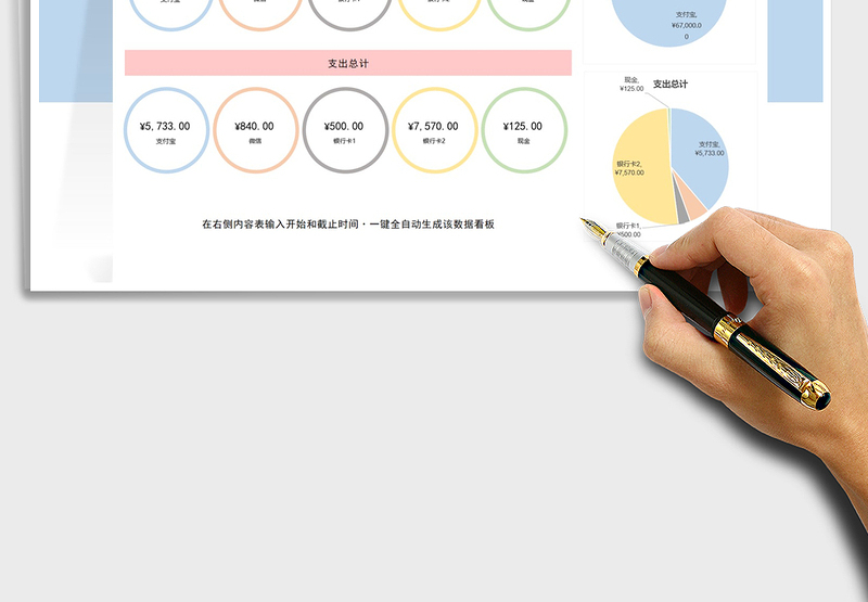 2025年财务收支明细表数据看板