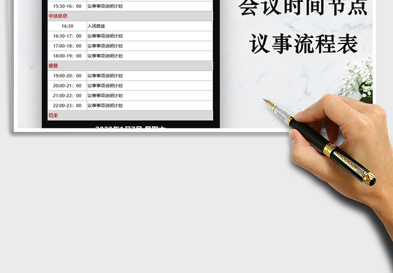 2025年会议时间节点议事流程表