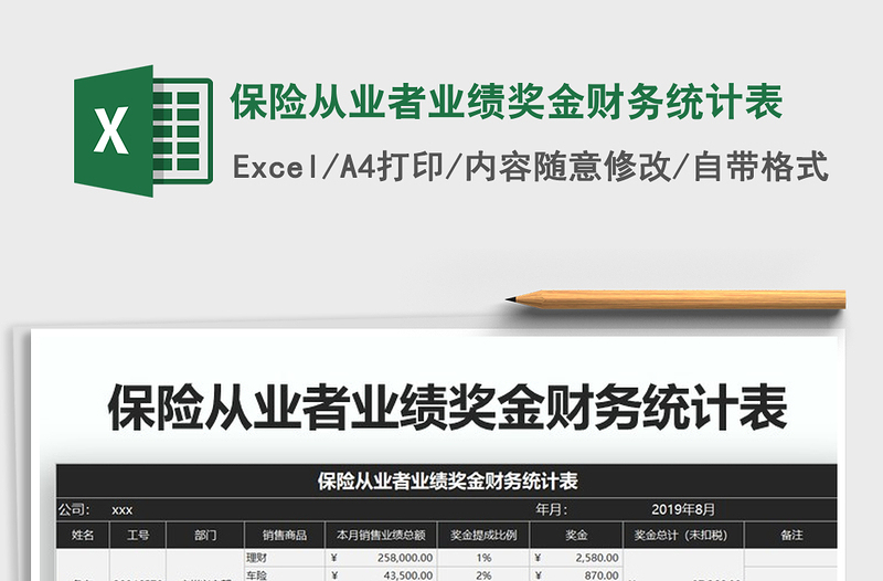 2025年保险从业者业绩奖金财务统计表