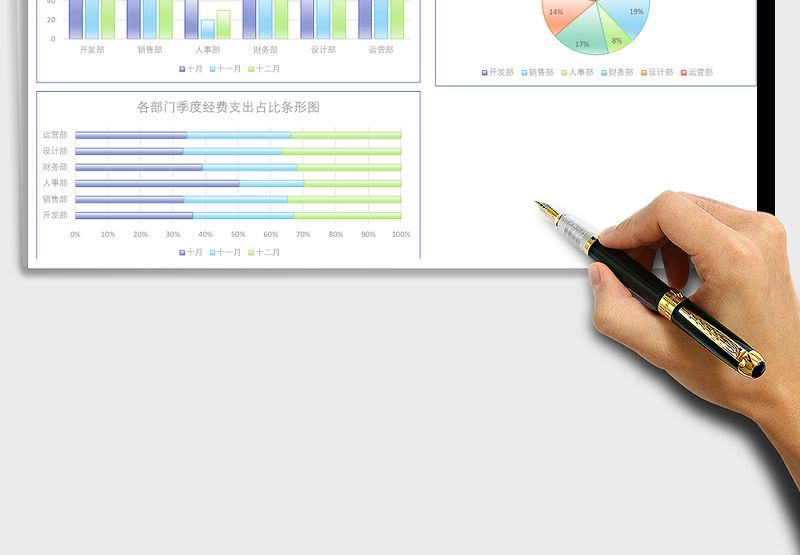 支出财务报告数据统计表Excel模板