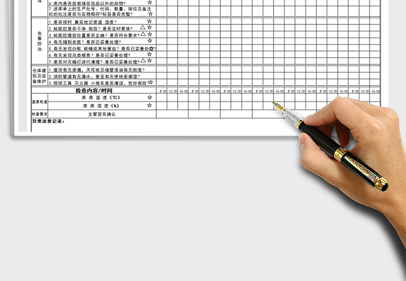 2025年仓库每日检查记录