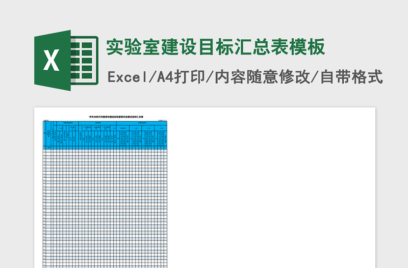 2025实验室建设目标汇总表excel表格模板