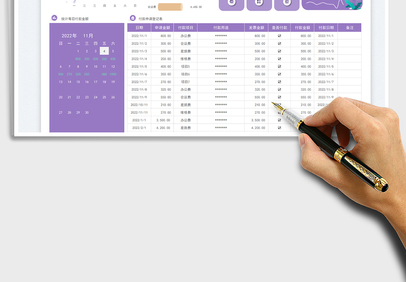 2025行政财务付款申请表免费下载