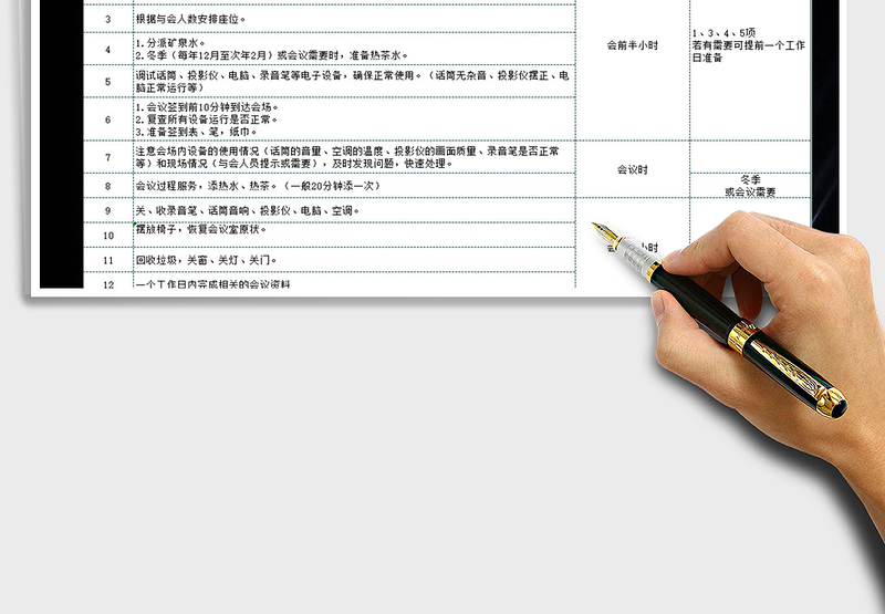 2024年会议流程安排表免费下载