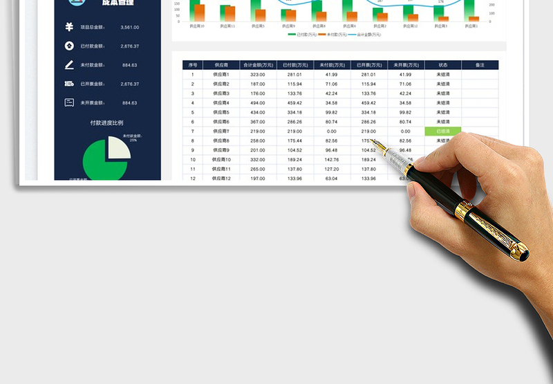 2024工程项目成本管理表exce表格