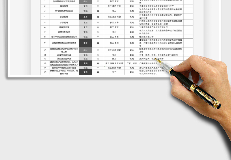 2024年工作计划表免费下载