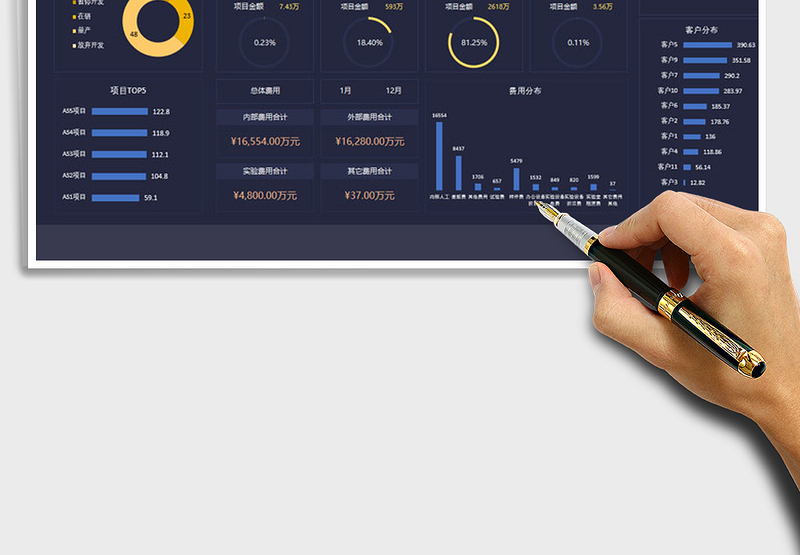 2024年项目费用管理动态看板
