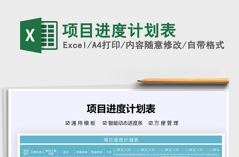 2024年项目进度计划表exce表格